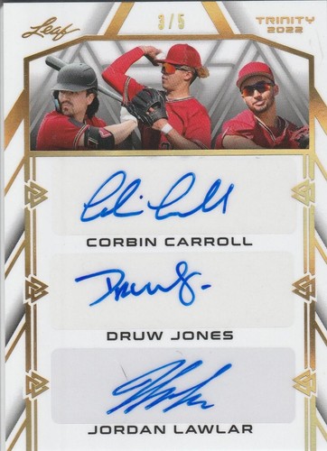 2022 Leaf Trinity - Corbin Carroll Druw Jones Jordan Lawlar #TA-2