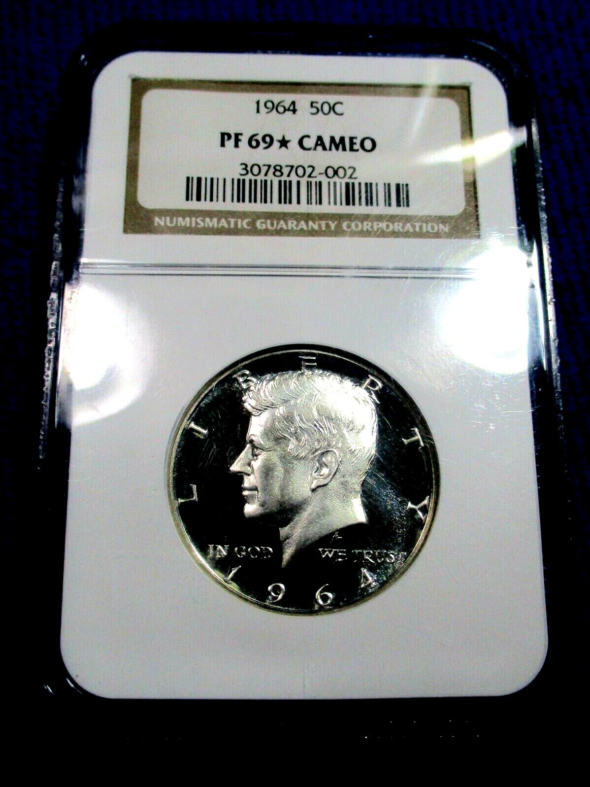 1964 KENNEDY HALF DOLLAR TOP POP 51/0 PF69*CAMEO SPOTLESS