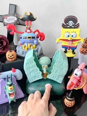 5Pcs New For 2024 KFC SpongeBob Character Halloween Series Happy Meal Toys