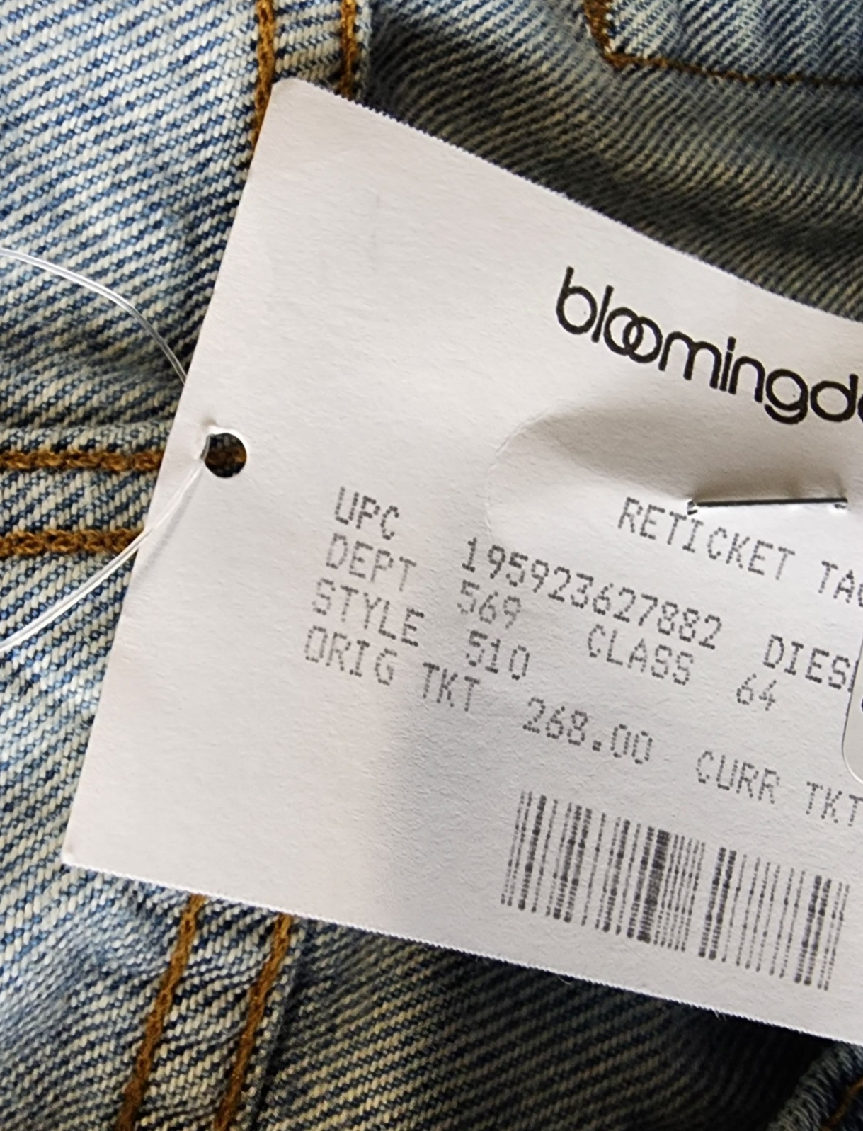 FRAME Straight-Leg Jeans Men's 34 North Sea Belt Loops Zip Fly Button Closure~ - Picture 11 of 17
