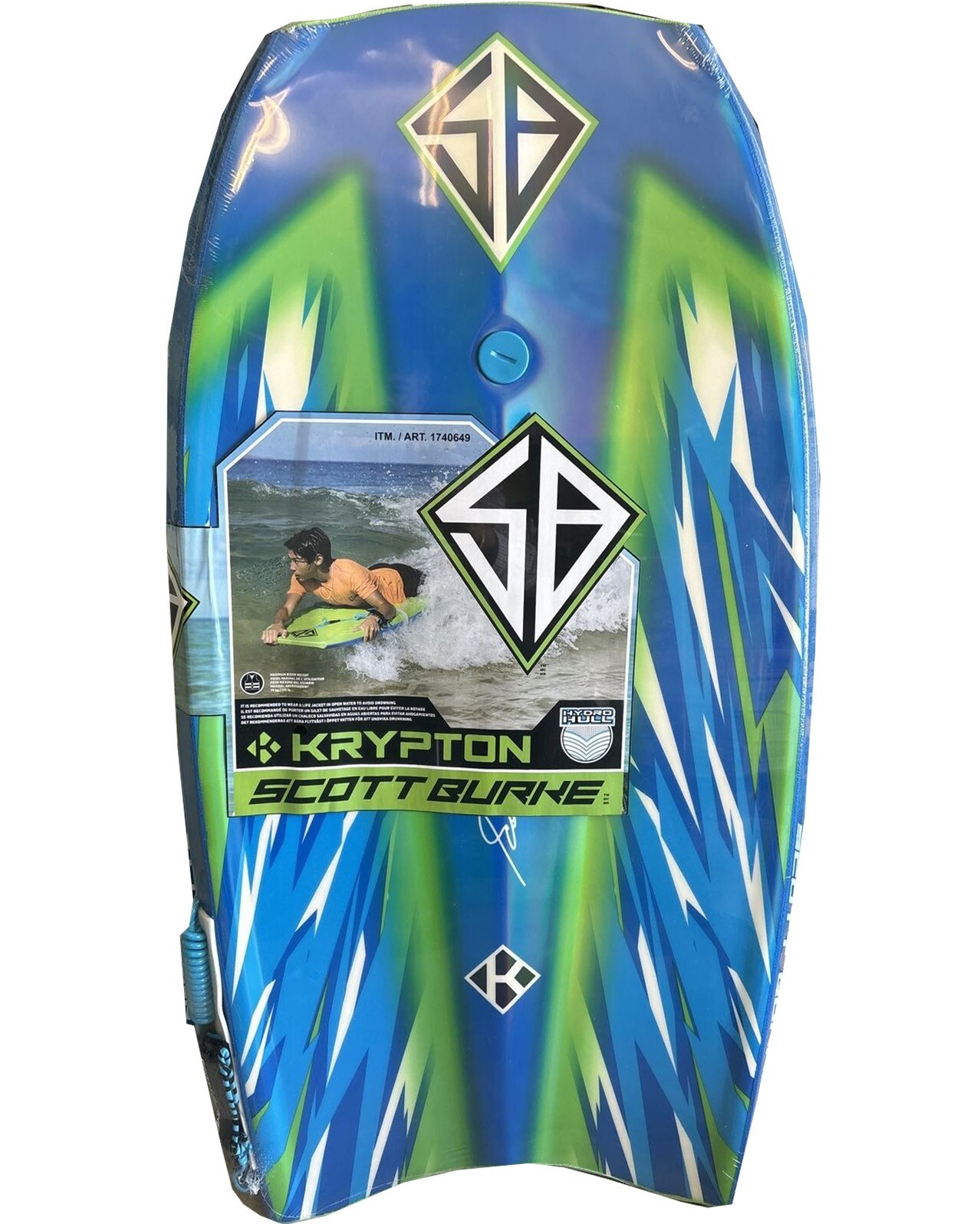 KRYPTON SCOTT BURNES ボディボード 🔥 Krypton Scott Burke Hydro-Hull Yellow-blue BodyBoard size