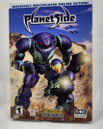 野田ゲー　CD-ROM Planetside PC CD ROM 2003 Game Disc Still Sealed Online