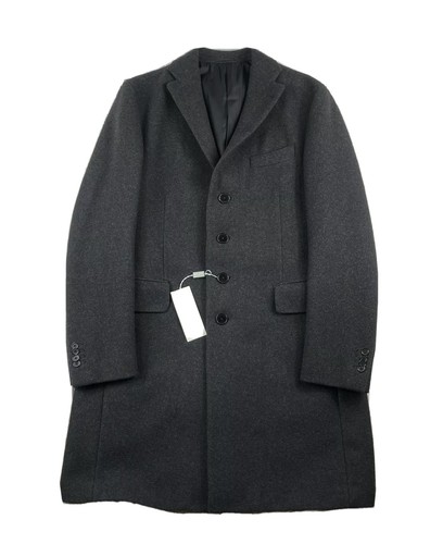 Gulliver Look Charcoal Gray Wool Blend Mens Top Coat Size