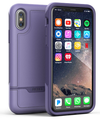 iPhone XS Max Protective Case Cover Military Grade Rugged Protection Purple