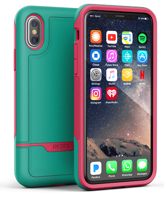 iPhone XS Max Protective Case Cover, Military Grade Rugged Protection Rebel Teal