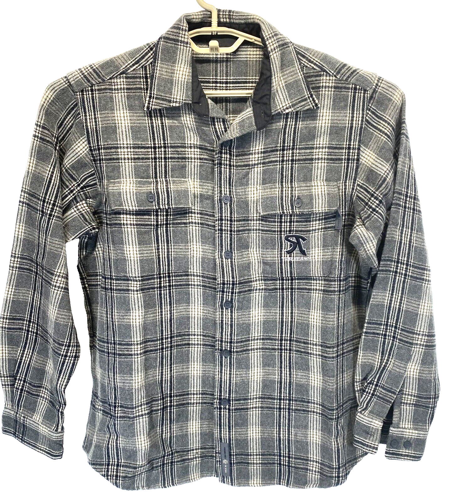 トップス TURN ME ON Heavy Weight Flannel Shirt ST T2R Xeans Fusionstreet Men's Shirt M??? Gray Plaid