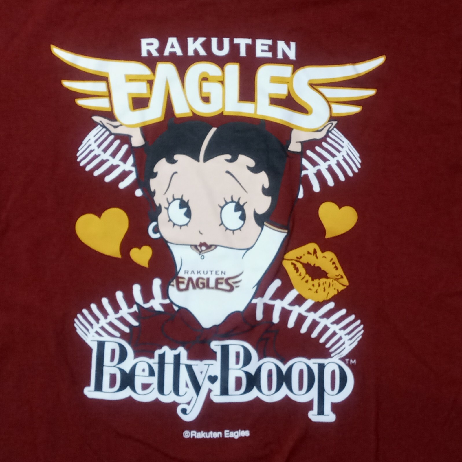 Betty Boop Rakuten Eagles NPB Japan Baseball t shirt NY