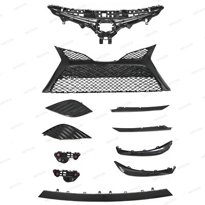 11PCS For Camry SE 2018-2020 Front Grille Bumper Lower Molding Headlight trim