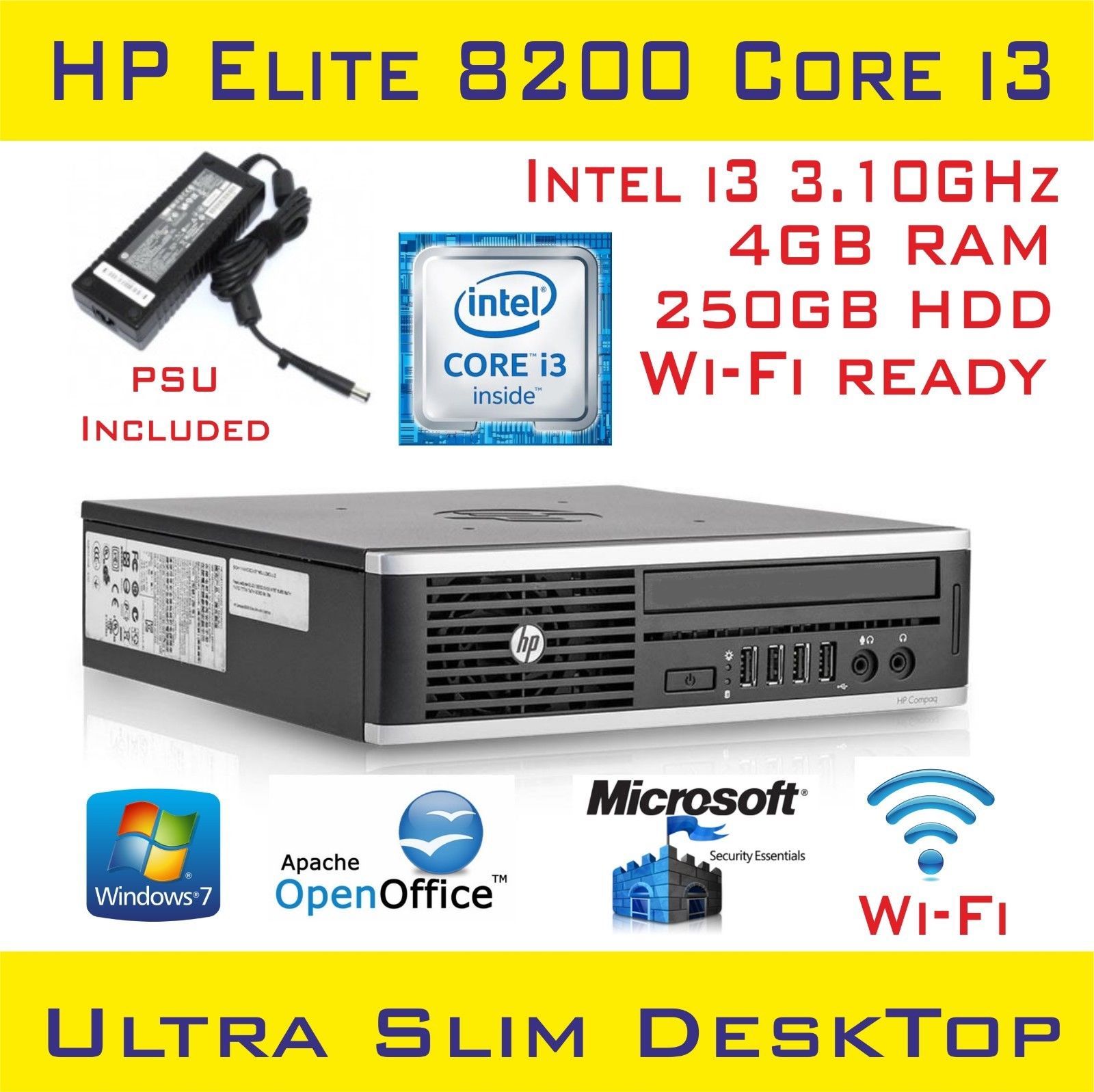 HP 8200 Elite USDT Core i3-2120 3.3GHz 2GB DVDスーパーマルチ ジャンク A23084