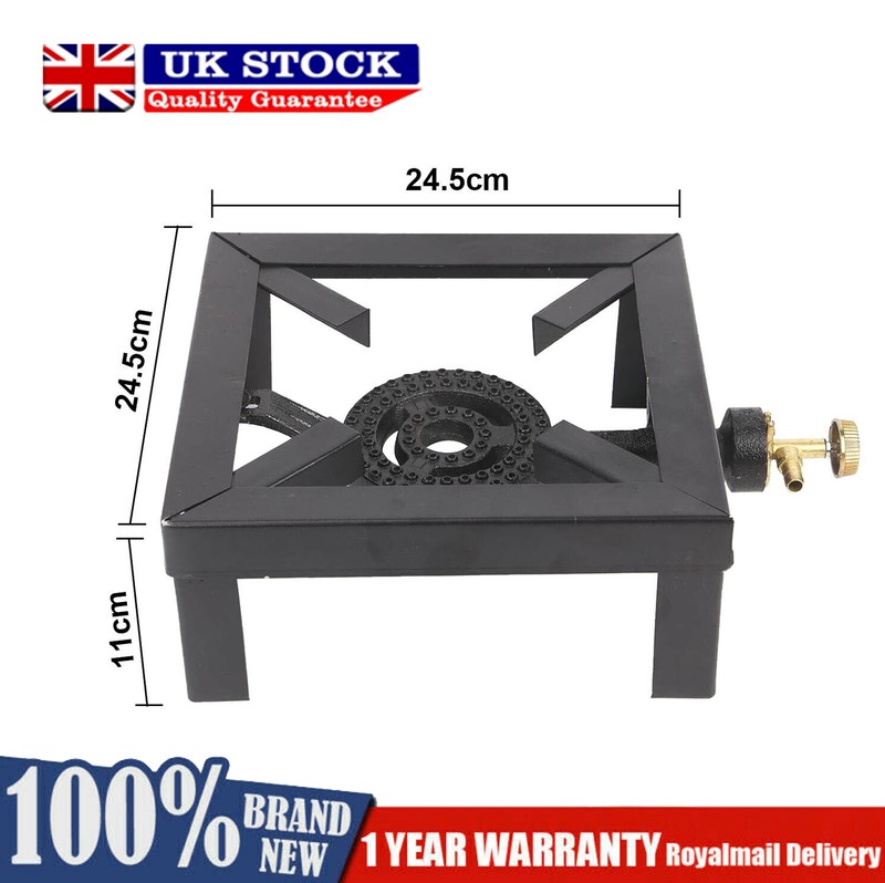 Camping Stove Double / Single Burners Cast Iron Propane Gas LPG Stove BBQ Cooker