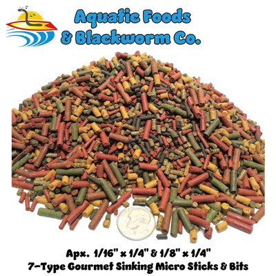 7-type Sinking Micro Sticks & Bits for Shrimp, Snails, Bottom Fish  GB-20