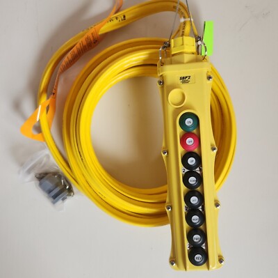 Magnetek SBP2-8-WHS Pendant 8-Button 6 Dual-Speed 2-Spd w/ Maint On/Off 30' drop