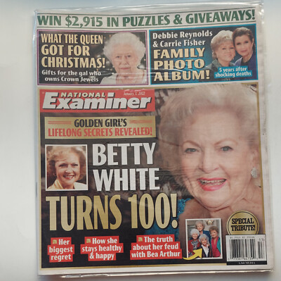 National Examiner Betty White Turns 100 Magazine Jan 3 2022