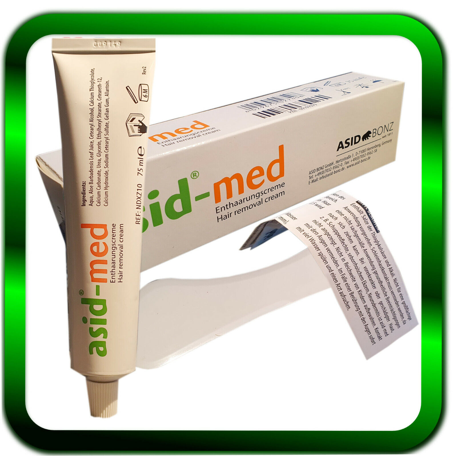  Enthaarungscreme  Haarentfernung St 75ml asid®-med | Parfümfrei  ►Händler◄