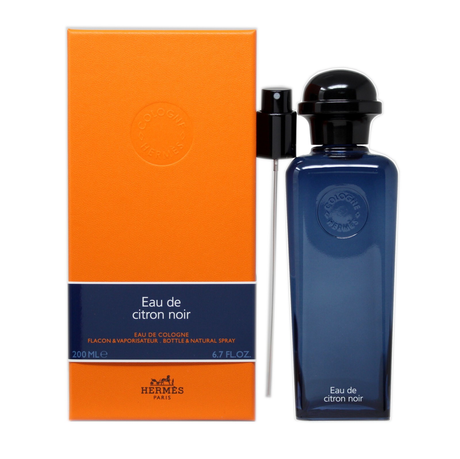 HERMES EAU DE CITRON NOIR EAU DE COLOGNE BOTTLE & NATURAL
