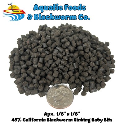 45% Blackworm ''Baby Bits'', Perfect for Baby Discus, Cichlids, All types of Fish