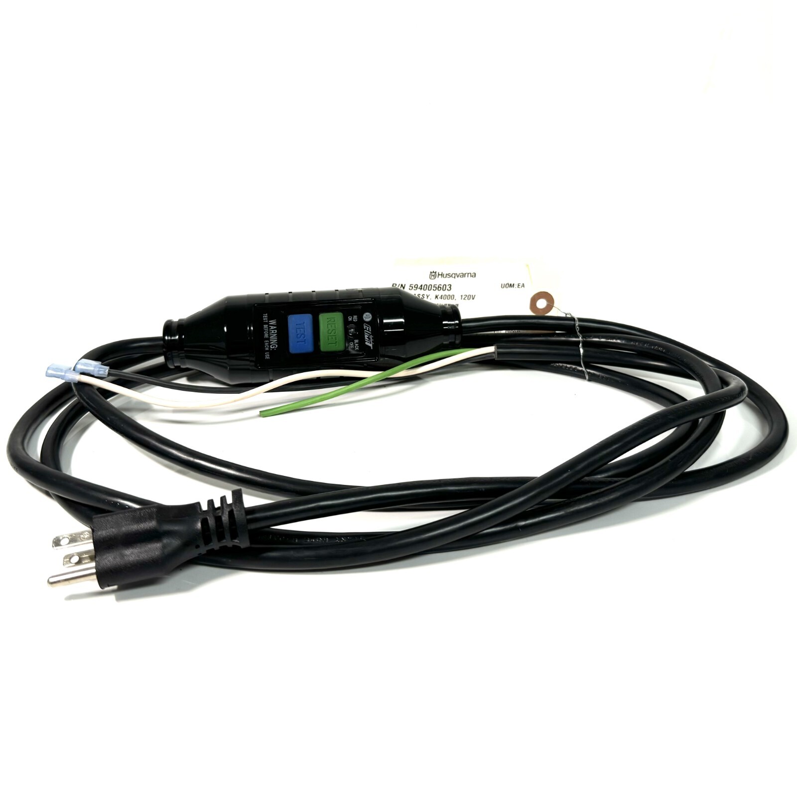 OEM Husqvarna 594005603 Cord assembly with plug fits K4000