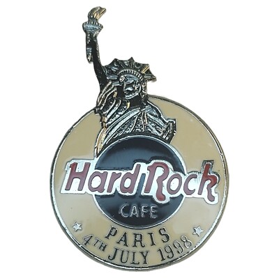 Hard Rock Cafe Pin Anstecknadel Paris Freiheitsstatue 4th July 1998 - 2,7 x 4 cm