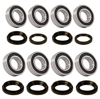 Both Front and Rear Wheel Bearing Seals Kits for 05-13 Yamaha Rhino 450 660 700