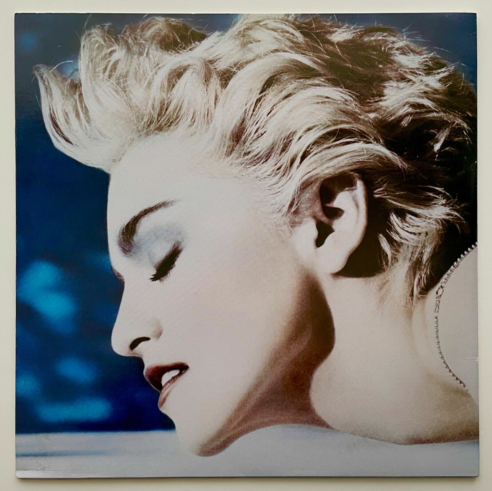 マドンナ　TRUE BLUE　RIAA認定 プラチナ・ディスク記念 額縁 MADONNA TRUE BLUE 12'' PICTURE DISC VINYL LP JAPAN 1987 BLUE