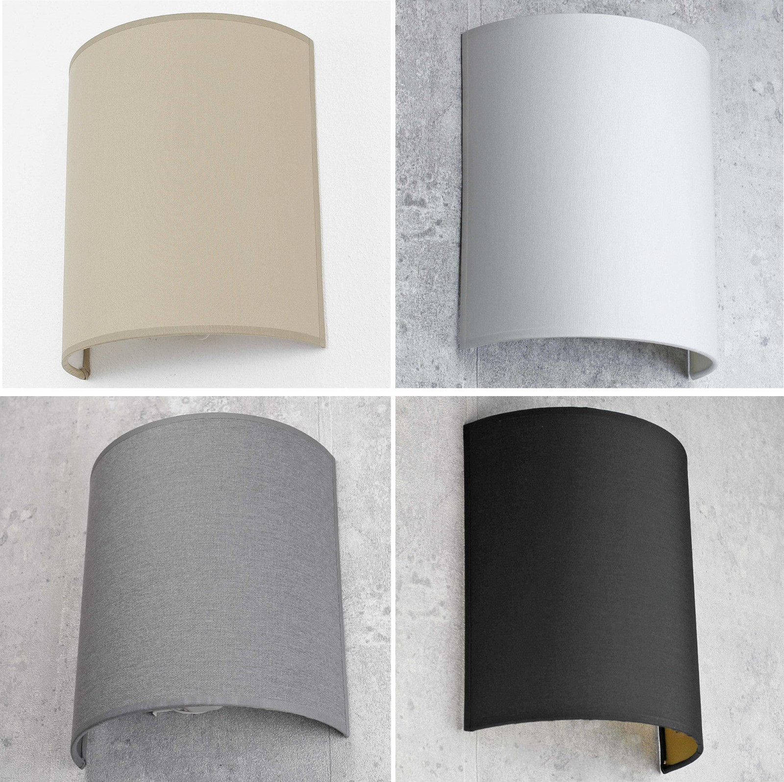 Wandleuchten Loft Wandleuchte Mit Kabel Stecker Creme E27 Stoff