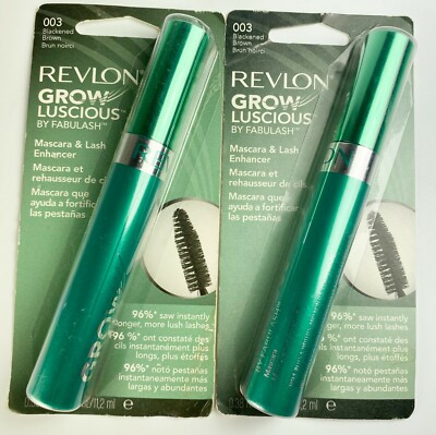 NEW (2) REVLON GROW LUSCIOUS  Mascara - 003- Blackened Brown
