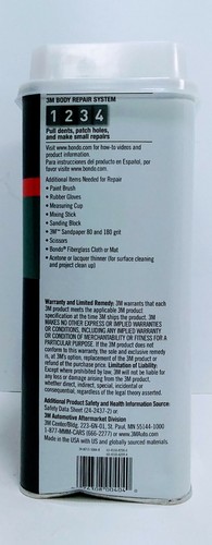 3M Bondo Polyester Fiberglass Resin 1 Gal. Clear MPN# 404 New