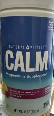 Natural Vitality Calm Magnesium Supplement Powder - Raspberry Lemon - 16oz