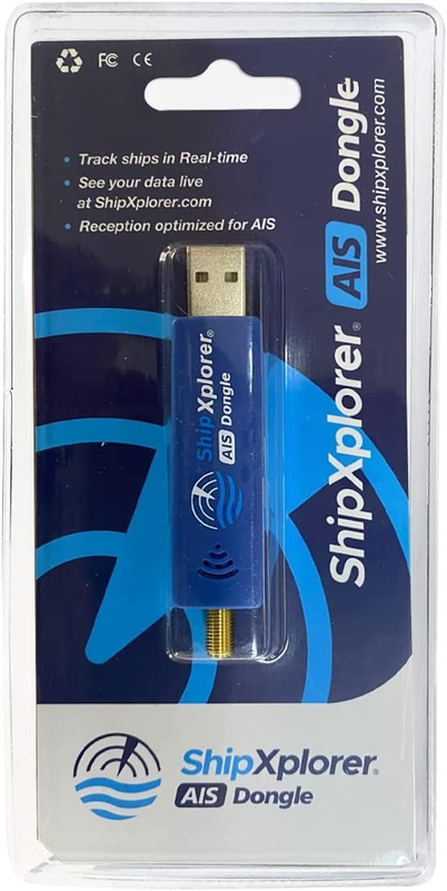 AIS Dongle (Blue) Decodes and displays AIS transmissions Dual Channel Reception
