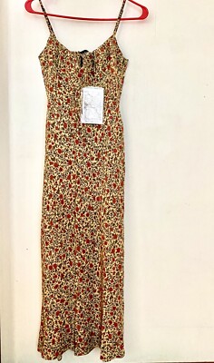 Realisation Par The Alba Silk Dress in Dahlia Size S AUTHENTIC NWT
