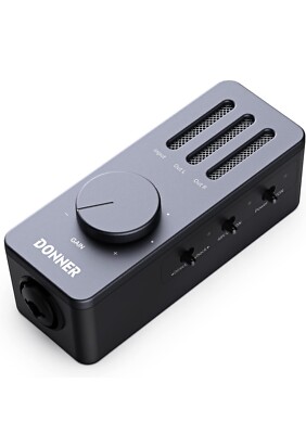 Donner USB Audio Interface, Guitar Adapter Interface for mobile/mac/pc USB-C