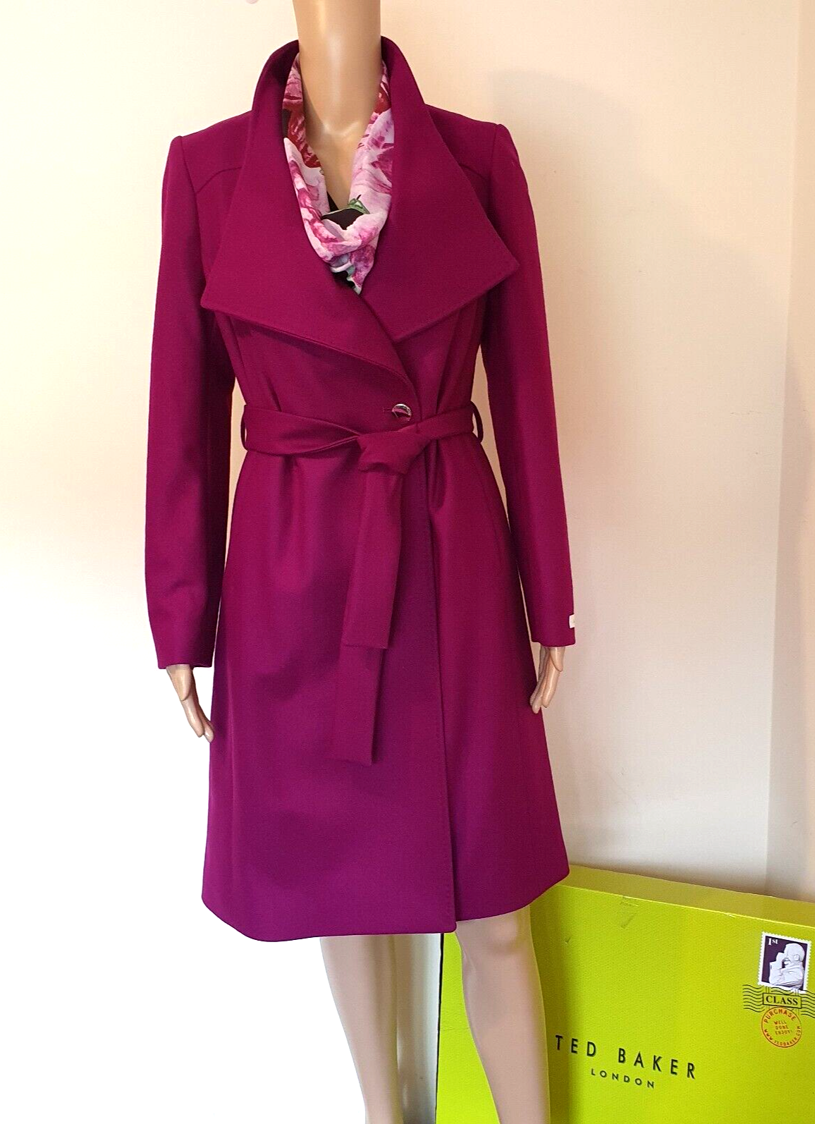 Ted baker purple shop sandra coat