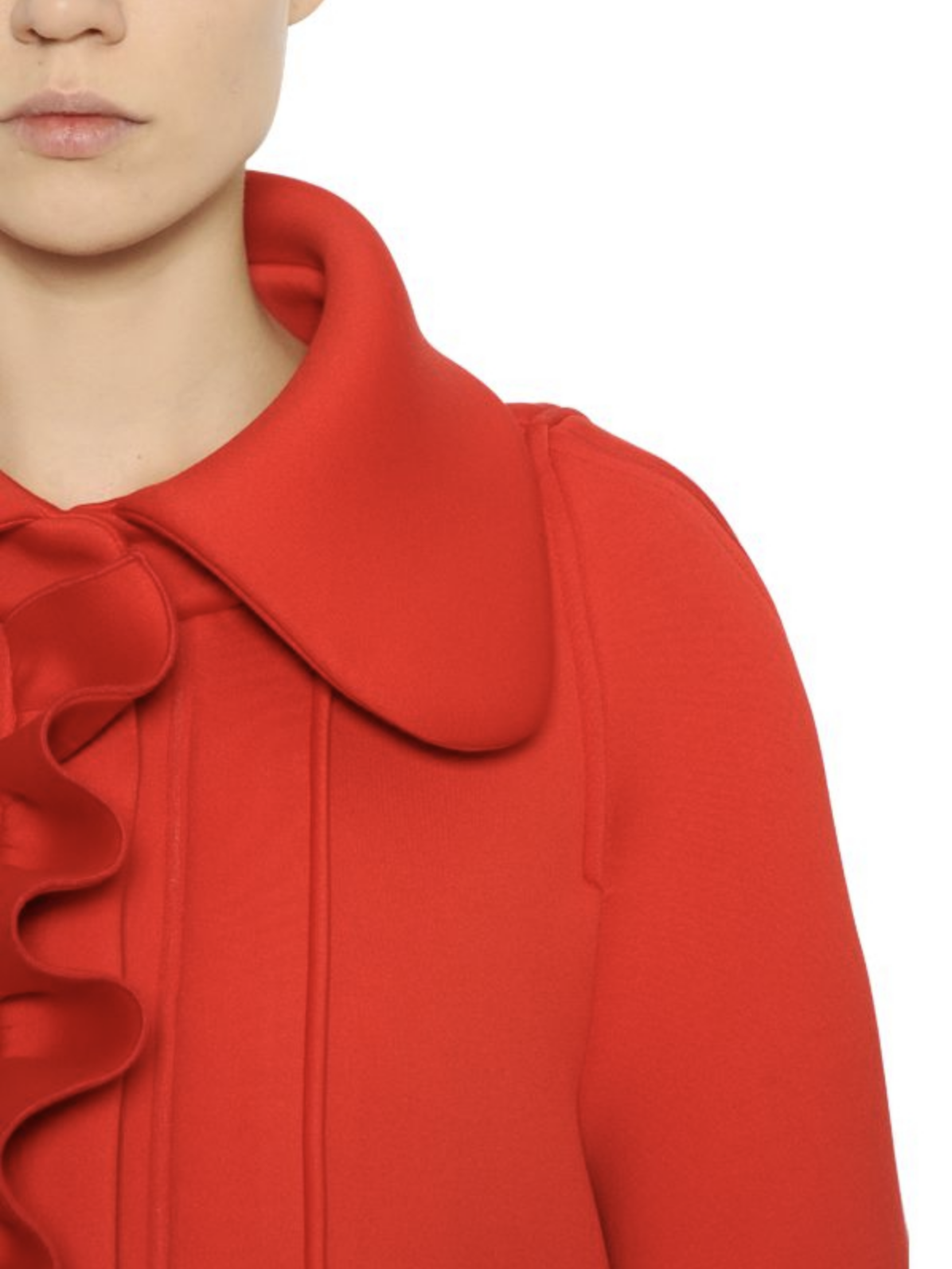 Pre-owned Urban Outfitters Nicopanda Ruffle Jacket (m) Red - Brand With Tags (sold Out) Msrp $800