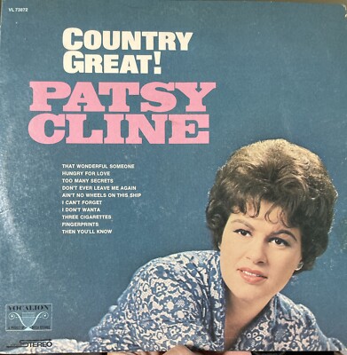 Patsy Cline Country Great Vocaloin Original records lps vinyl vintage