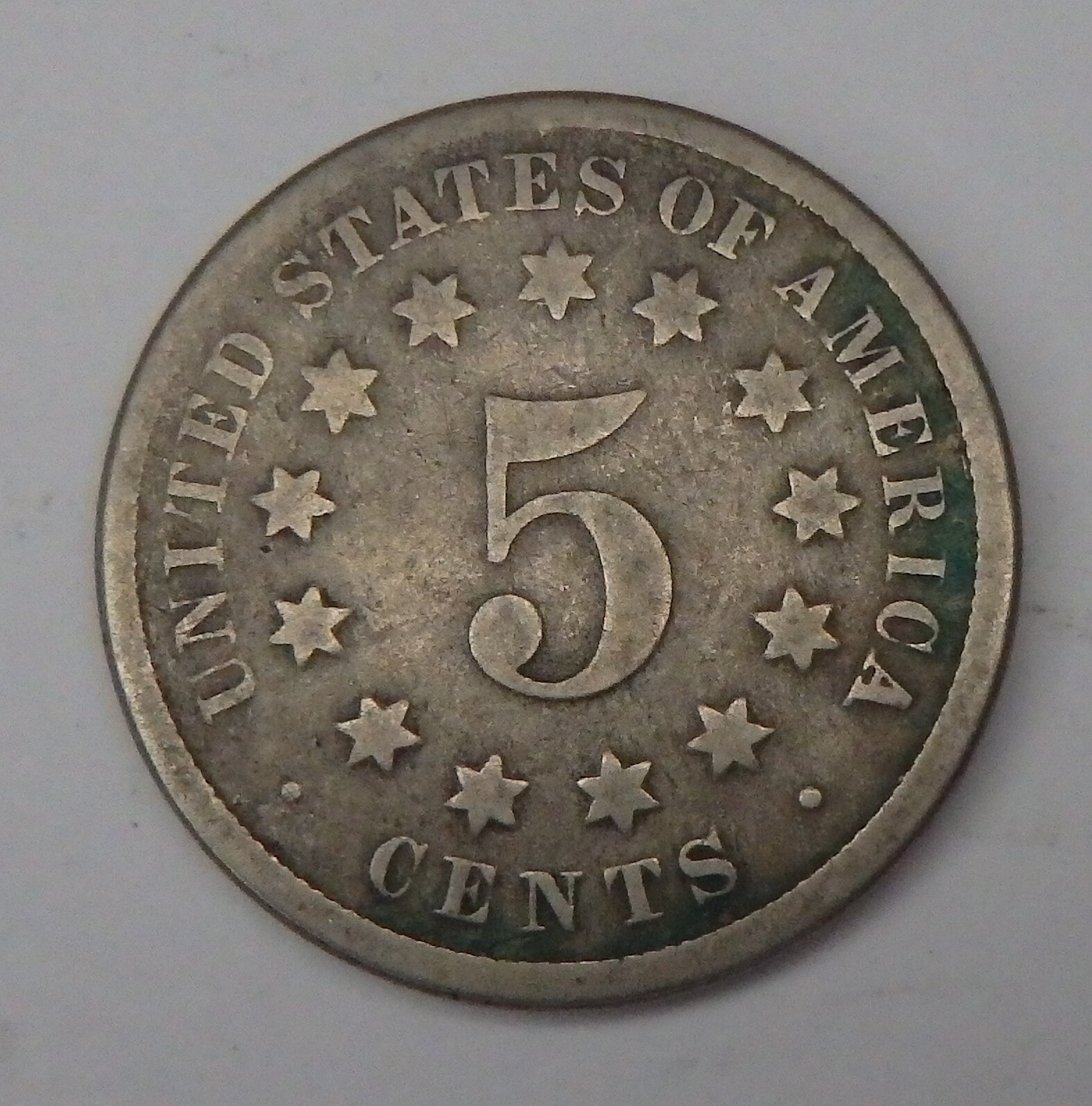 1874 Shield Nickel - Free Shipping!!