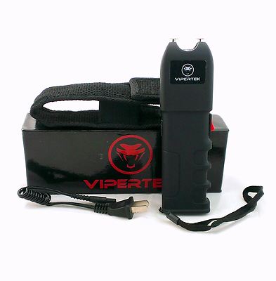 Genuine VIPERTEK 750BV Rechargeable Stun Gun + Molded Pepper Spray
