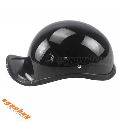 ABS Classic Motorcycle Helmets Baseball Cap Style Cruiser Half Face Helmet Black