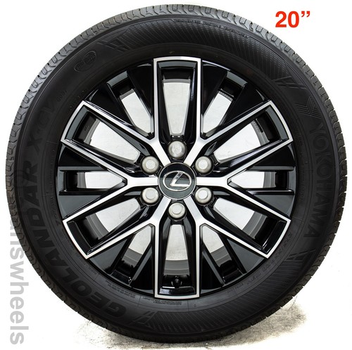 4 New Takeoffs Lexus GX550 20” Factory OEM Black Machined Wheels