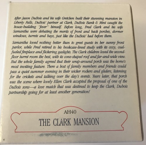 THE CLARK MANSION Liberty Falls Americana Collection House Figurine 1994 AH40