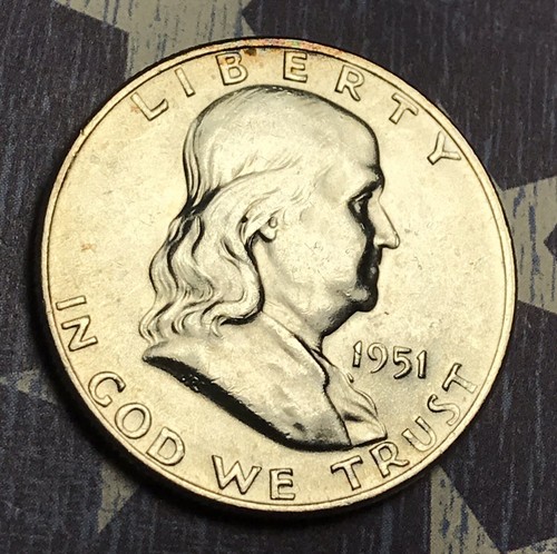 1951-D Franklin Silver Half Dollar Collector Coin for your Collection.
