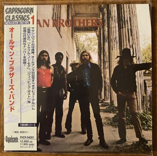 The Allman Brothers Band S/T 1998 Japan Mini-Lp Papersleeve