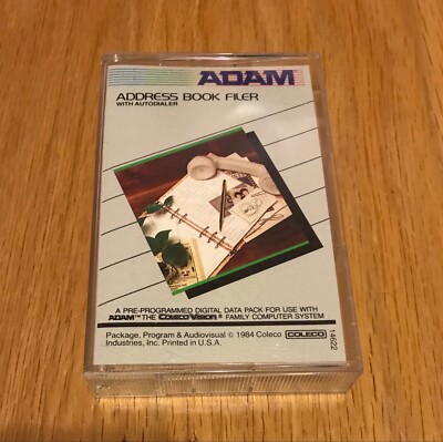 Address Book Filer for ADAM Computer  TESTED