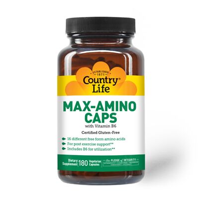 Country Life Max-Amino Caps с витамином B6 180 VegCap