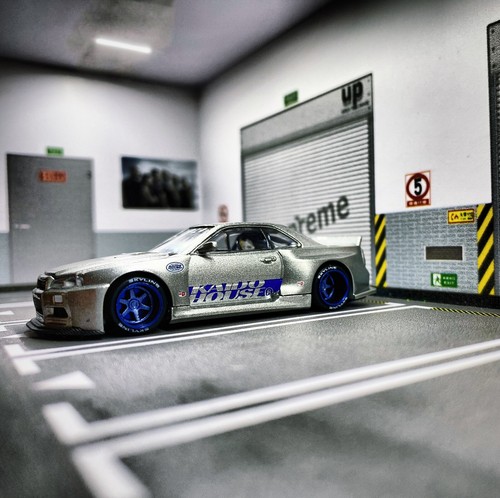 KAIDO HOUSE Nissan Skyline GT-R R34 ミニカー IN STOCK-Kaido House x Mini GT 1:64 Nissan Skyline GT-R (R34