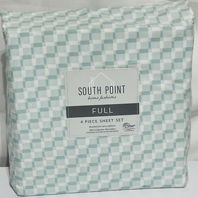 South Point Home Fashions FULL 4 Piece Sheet Set HOUGHTON MINT