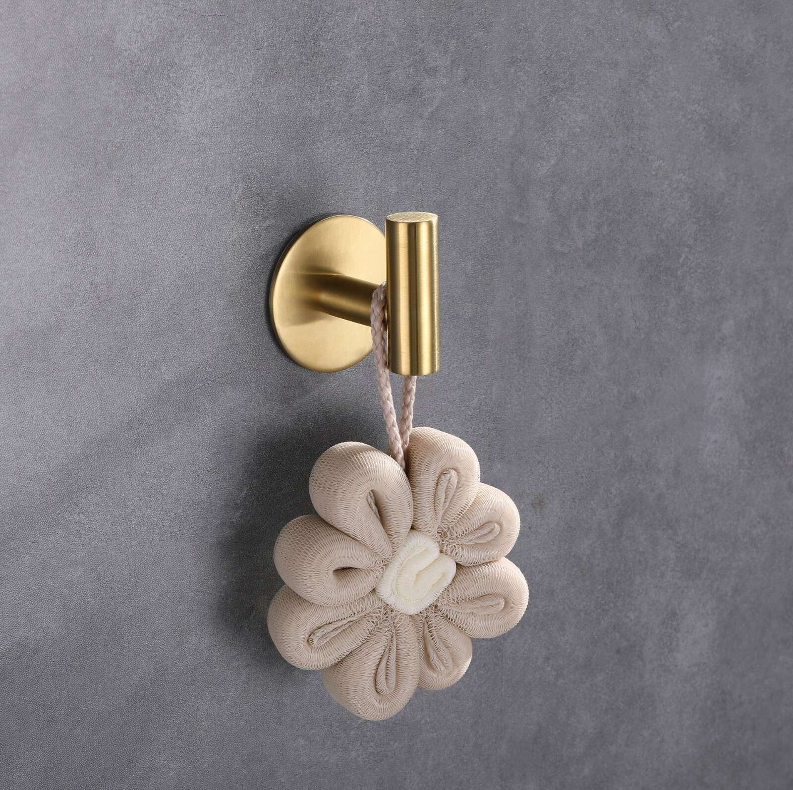 Brushed Gold Stainless Steel 3M Self Adhesive Hook Rack Bathroom Towel