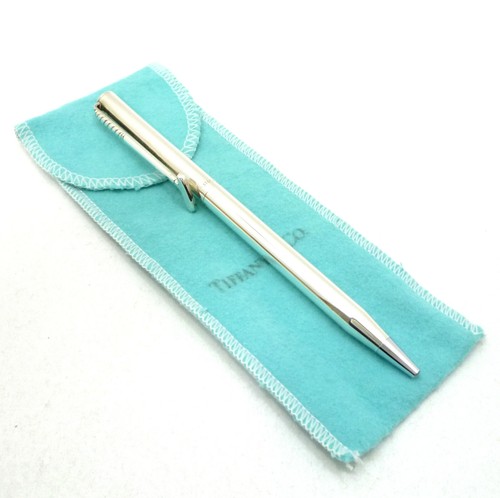 中古　Tiffany (sterling silver)　pierce.保証 TIFFANY & Co. SV925 Silver Ballpoint Pen Necklace w/ Box