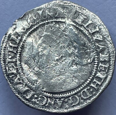 1561 Elizabeth I (1st) Silver Hammered Threepence London mm Pheon MM