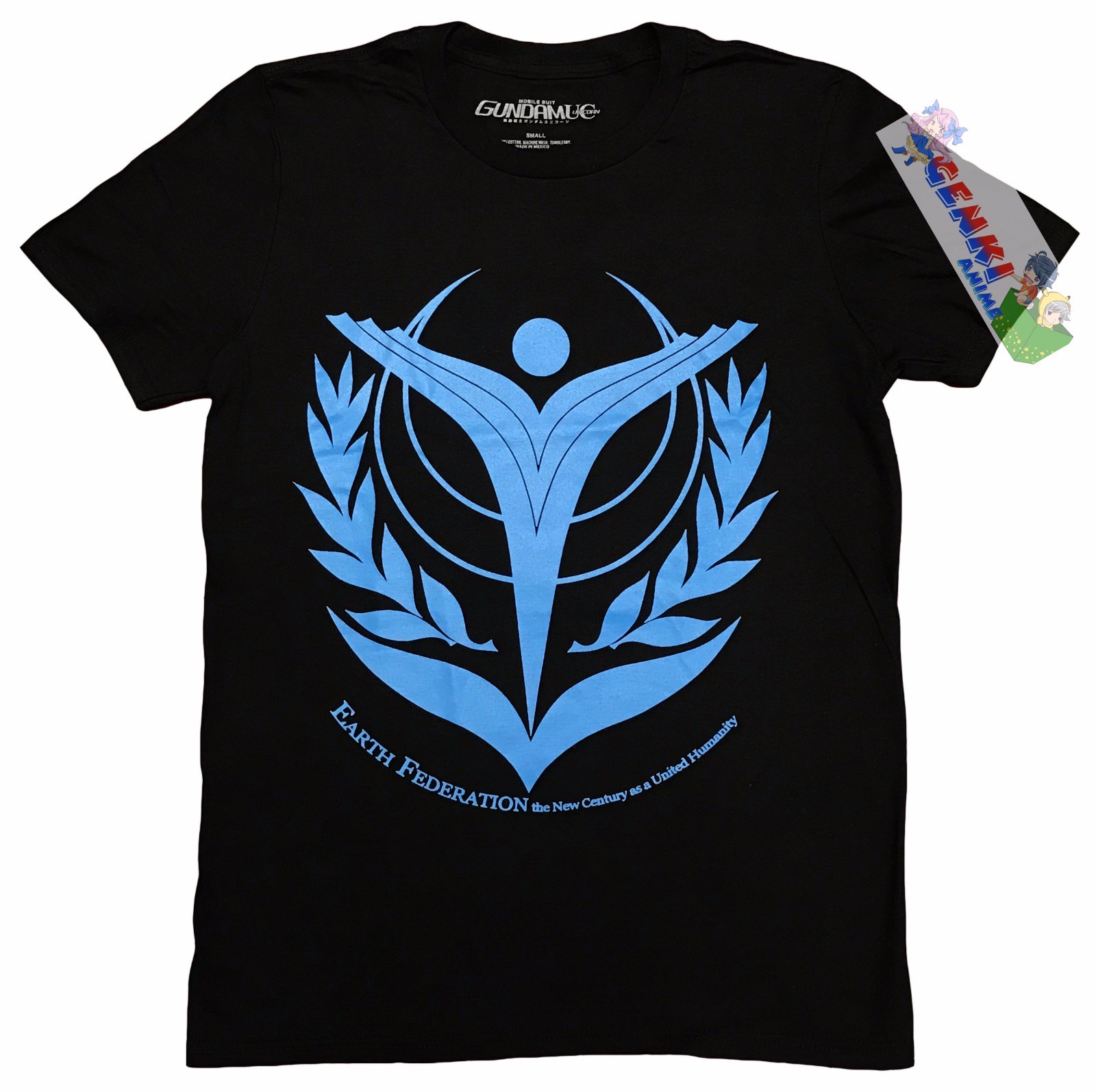 **Легальная ** Футболка с аутентичным принтом Gundam UC Earth Federation с символом и логотипом #90225