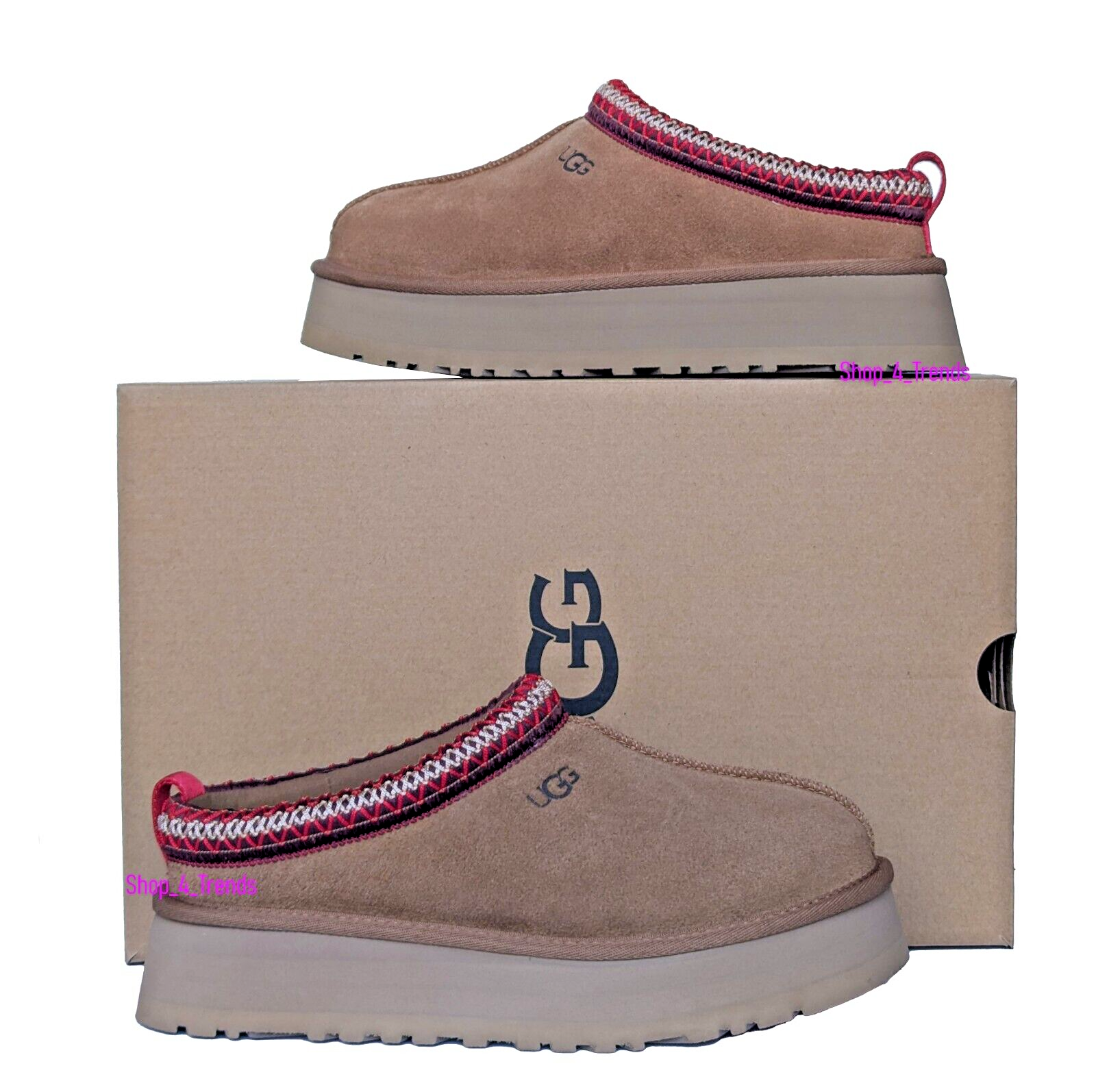 New Women's Shoes UGG Brand Braid Tazz Platform Slippers New Women's Shoes UGG Brand Braid Tazz Platform Slippers
